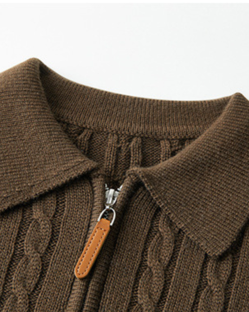 100 % Premium Wolle Zip-Up