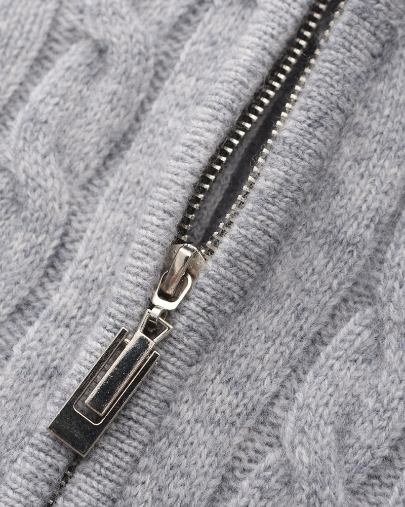 100 % Kaschmir Gewebter Half-Zip