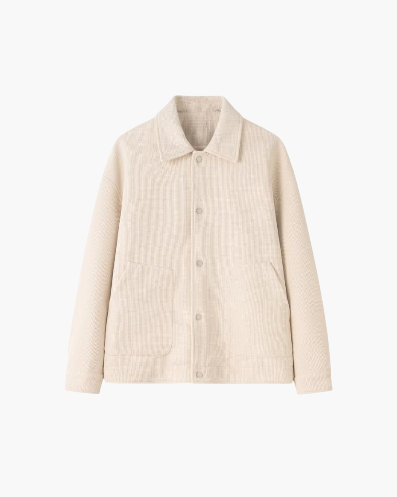 Klassisches Waffle-Struktur-Overshirt