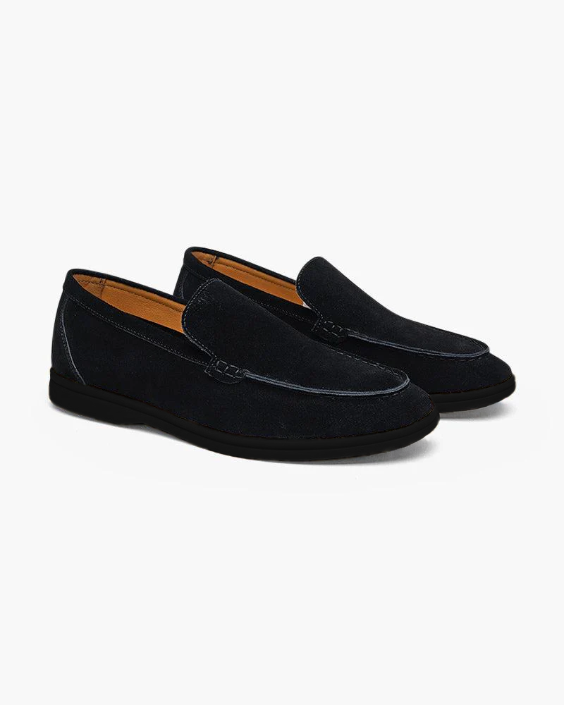 Premium Wildleder Slipper – Schwarze Sohlen