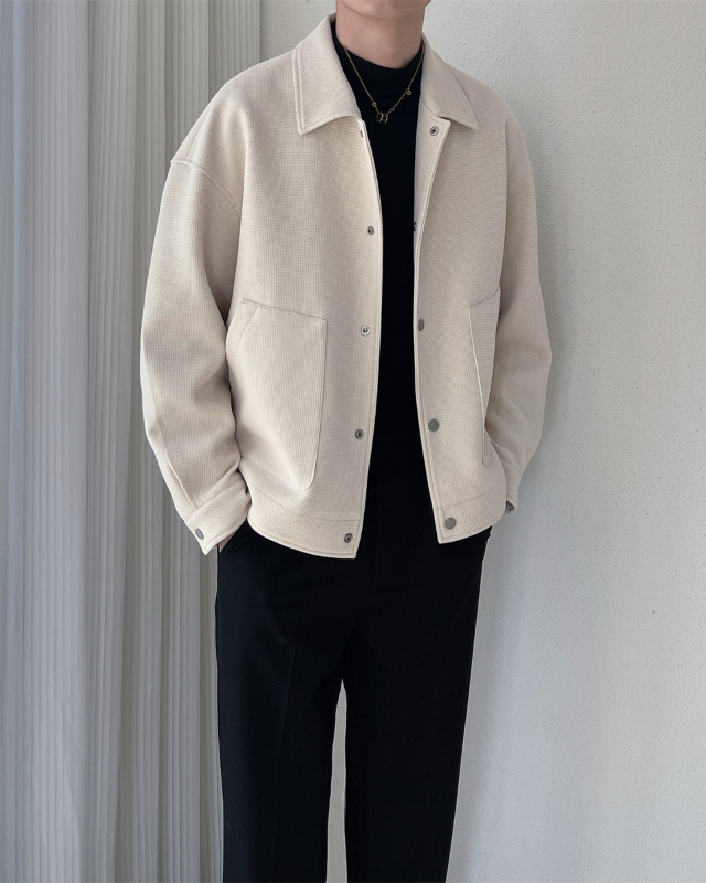 Klassisches Waffle-Struktur-Overshirt