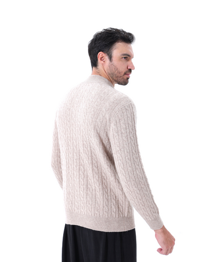 100 % Kaschmir Gewebter Half-Zip