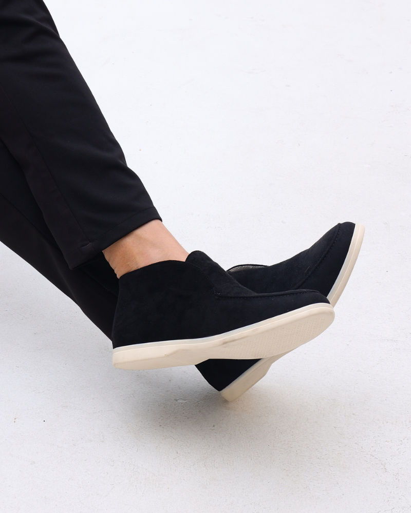 Hoher Wildleder Slipper