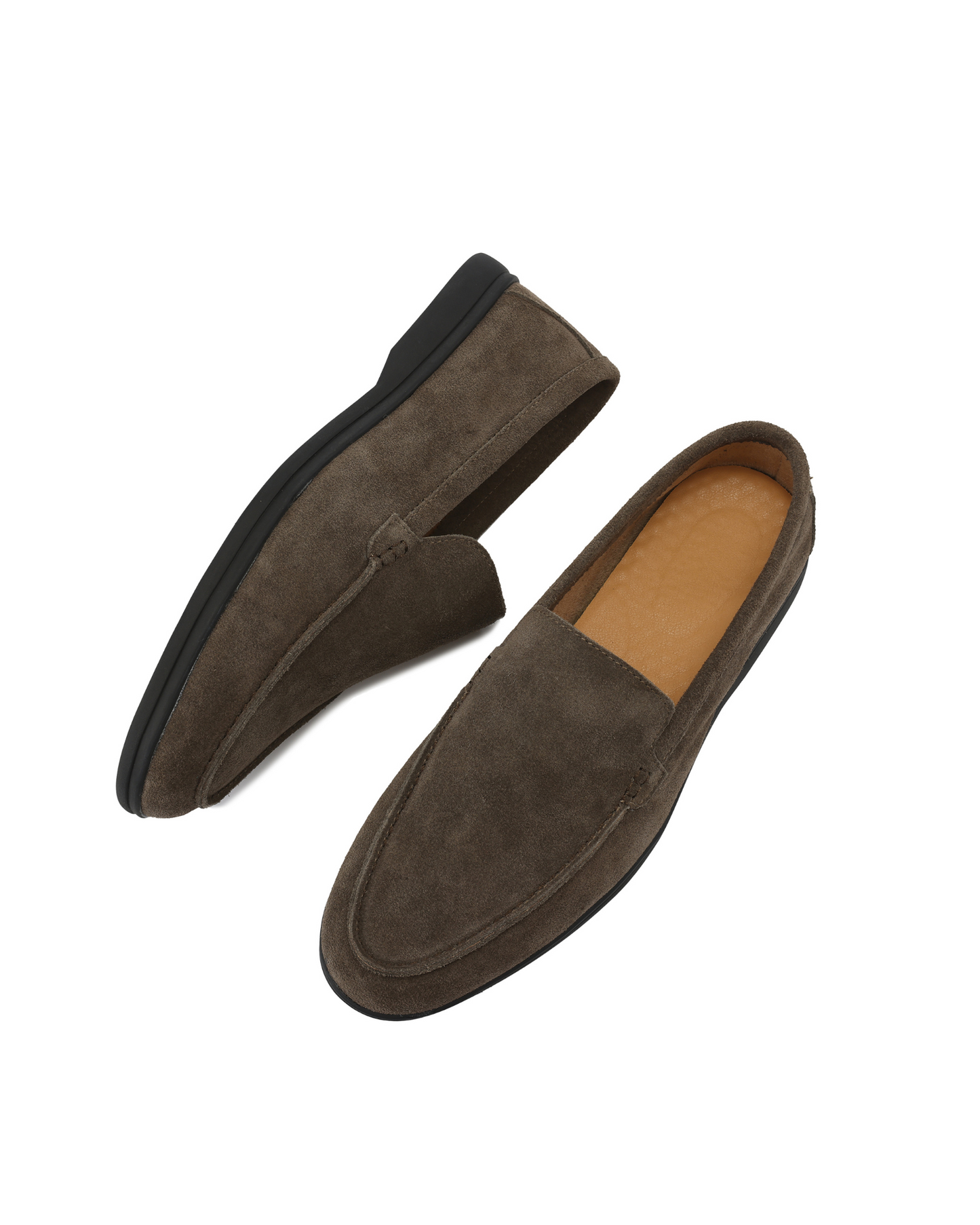 Premium Wildleder Slipper – Schwarze Sohlen