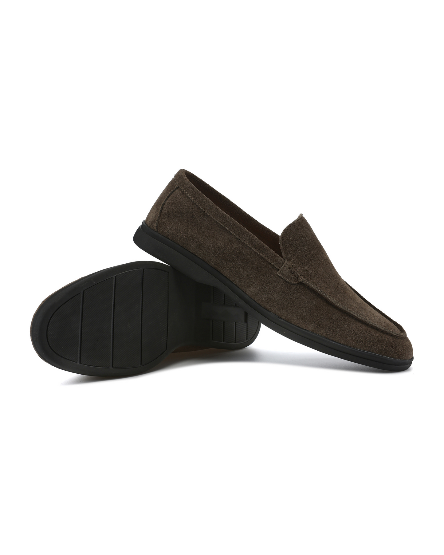 Premium Wildleder Slipper – Schwarze Sohlen