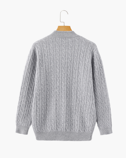 100 % Kaschmir Gewebter Half-Zip