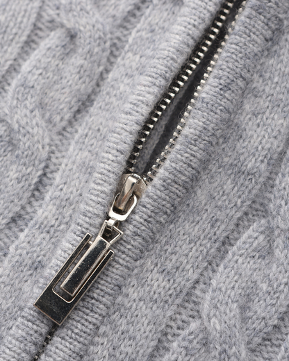 100 % Kaschmir Gewebter Half-Zip