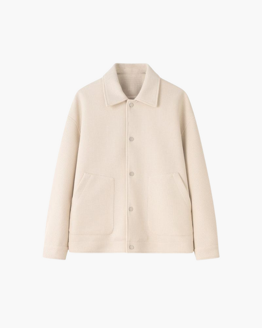 Klassisches Waffle-Struktur-Overshirt