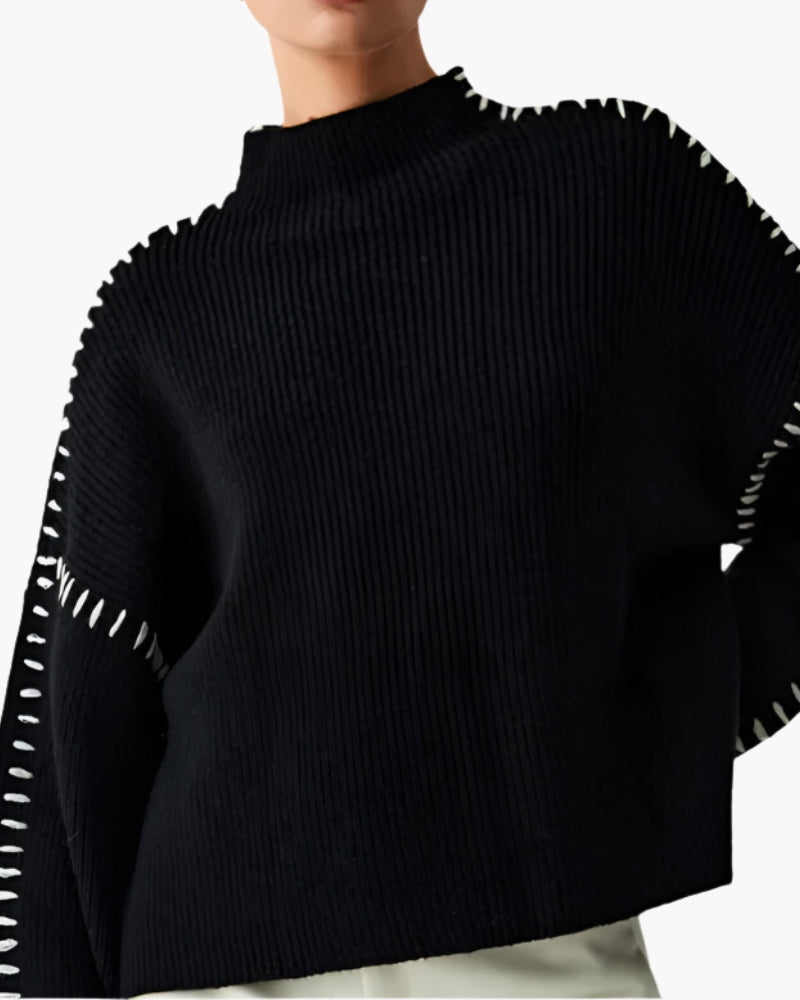 Lila-Strickpullover