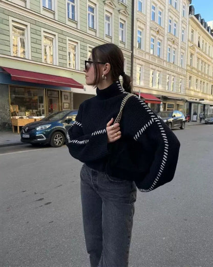 Lila-Strickpullover