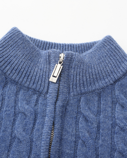 100 % Kaschmir Gewebter Half-Zip