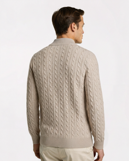 100 % Kaschmir Gewebter Half-Zip